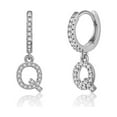 thumbnail image 1 of TINGN Initial Earrings for Women 925 Sterling Silver Post Hypoallergenic Small Huggie Hoop Earrings Jewelry Gifts for Women, 1 of 6