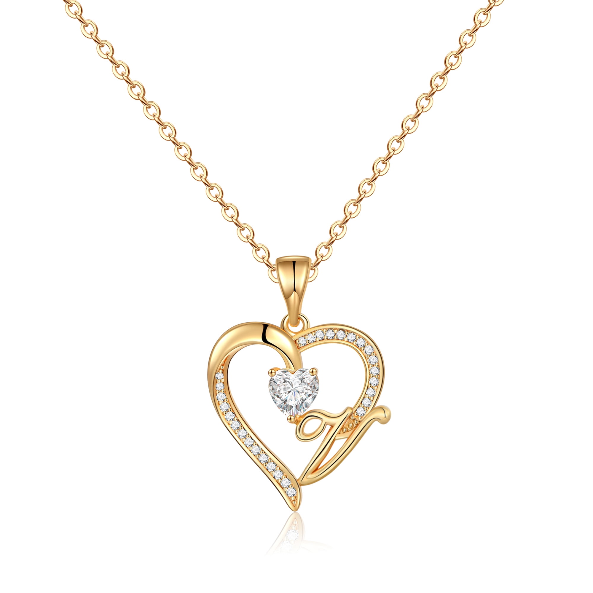 [COLD FRAME] / ☆ COLORLESS GOLD HEART PENDANT NECKLACE VERY VINTAGE COLORLESS GOLD HEART PENDANT NECKLACE