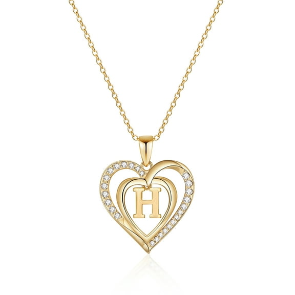 TINGN Initial Heart Necklace for Women Initial Heart Pendant Necklace for Women