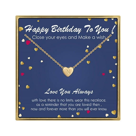 TINGN Initial Necklace Birthday Gifts - 14K Gold Filled Initial Necklaces for Women Birthday Necklace