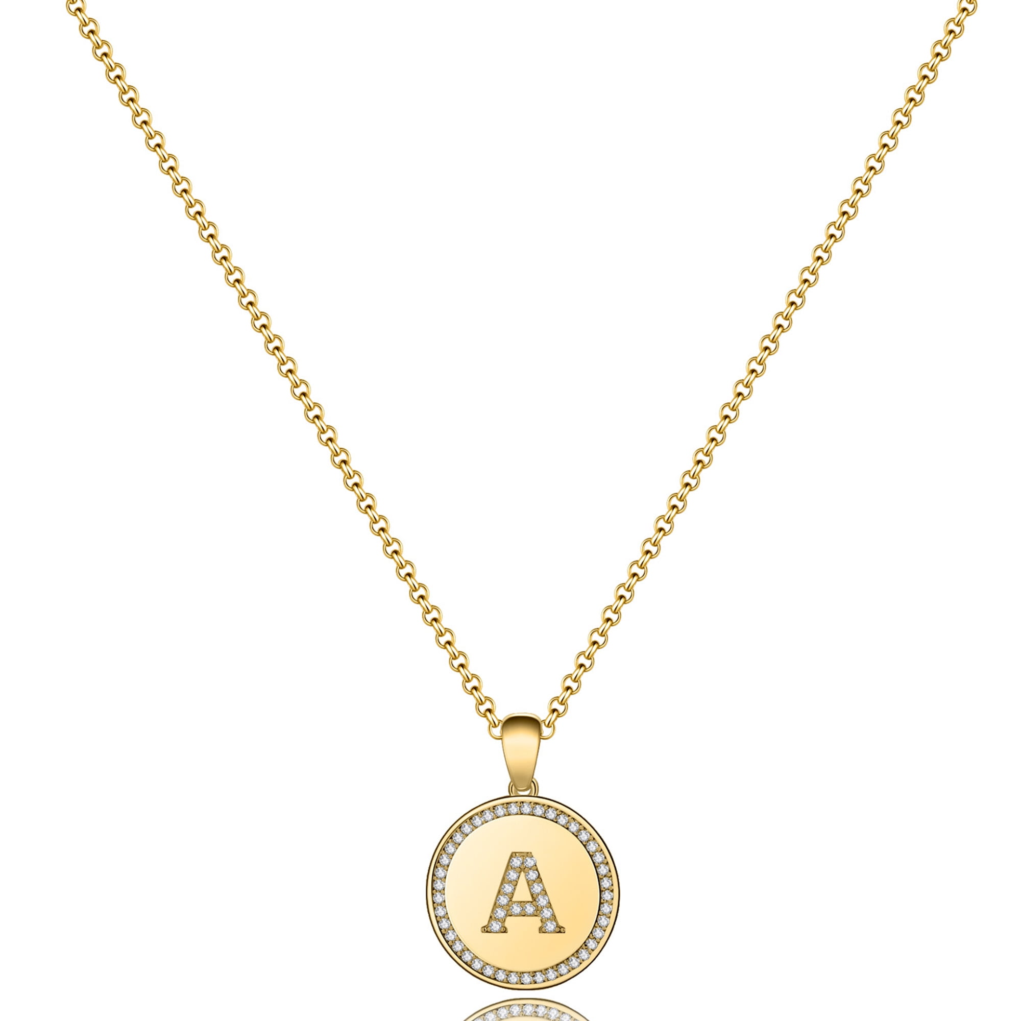 Cz initial necklace store