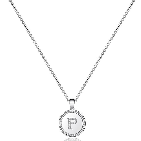 TINGN Initial Necklace Gold for Women 14k Gold Filled CZ Initial Letter Pendant Necklace