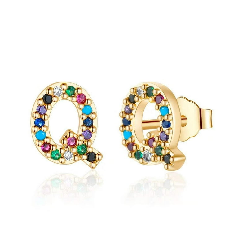 TINGN Initial Stud Earrings for Women Hypoallergenic 925 Sterling