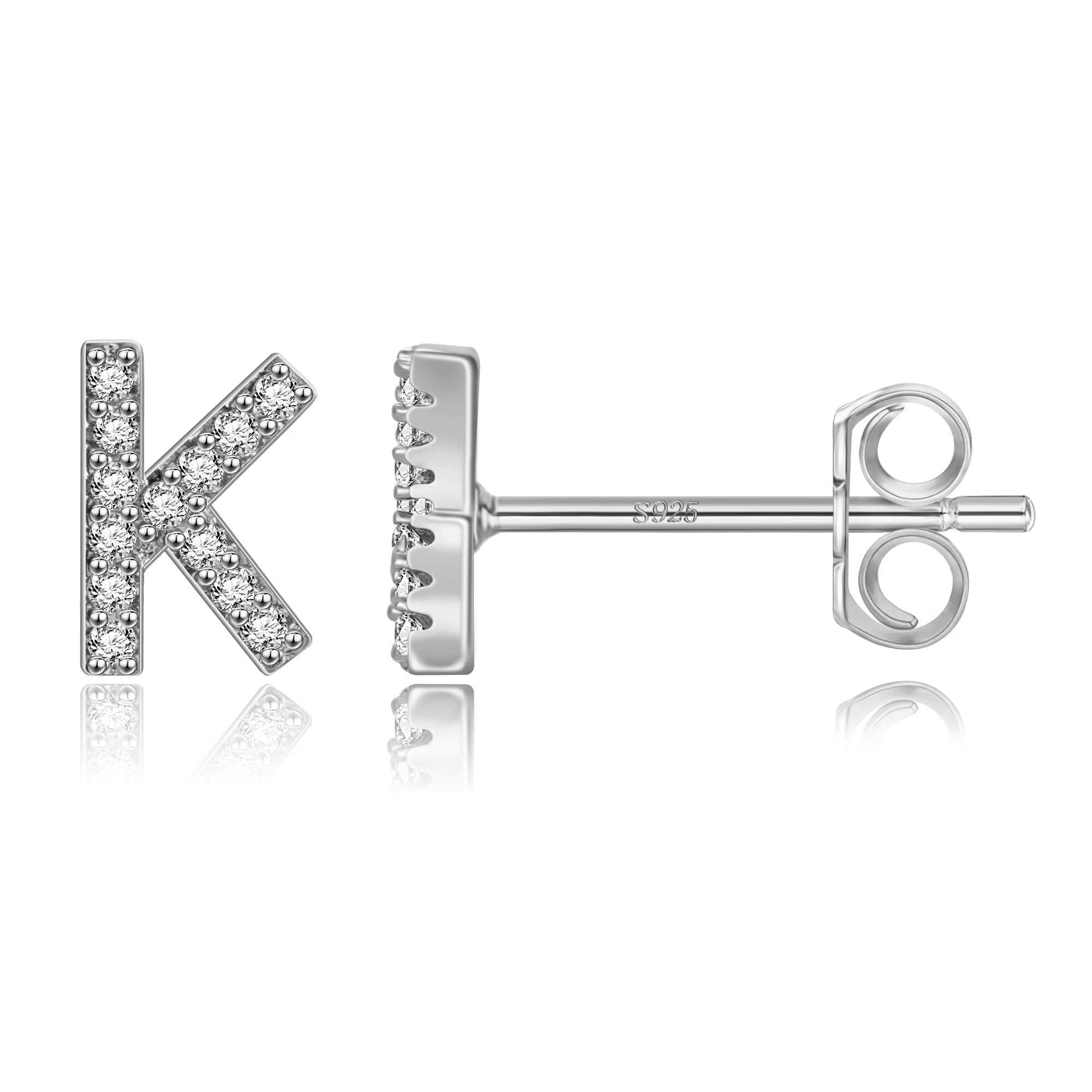 Girls initial earrings deals