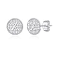 thumbnail image 1 of TINGN Initial Stud Earrings for Women, S925 Sterling Silver Post Cubic Zirconia Disc Hypoallergenic Earrings for Women Jewelry Gifts, 1 of 5