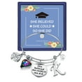 thumbnail image 1 of TINGN Inspirational Graduation Bracelet for Friend Engraved Grad Mantra Quote Charm Bracelet Class of 2024 Graduation Gifts, 1 of 5