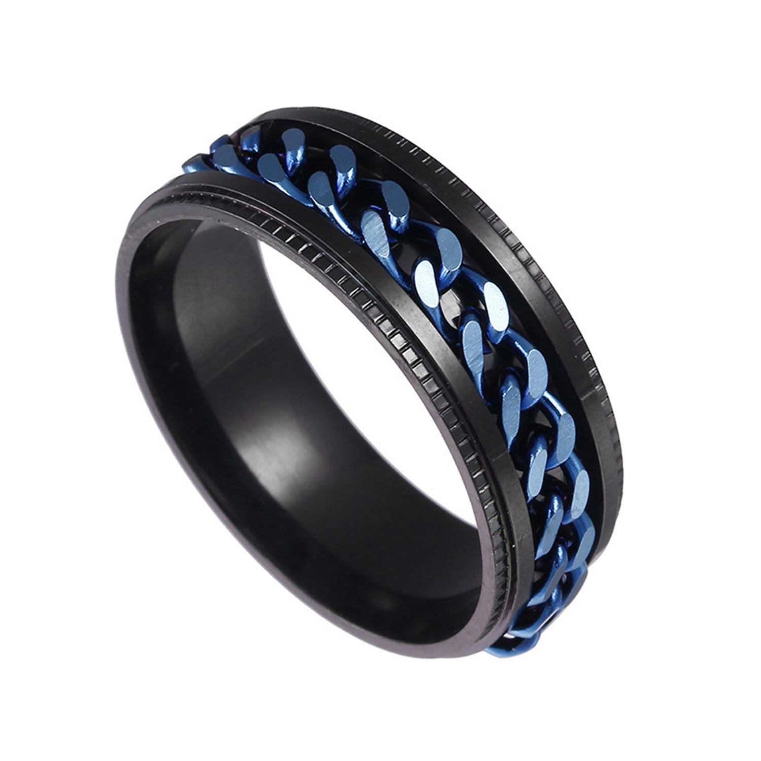 TINGN Interwine 8mm Spinner Ring, Stainless Steel Fidget Jewelry ...