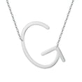 thumbnail image 1 of TINGN Large Sideways Initial Necklace for Women Stainless Steel Large Big Sideways Initial Letter Necklace Crooked Oversized Initial Necklace for Women Girls, 1 of 5