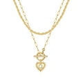 thumbnail image 1 of TINGN Layered Gold Necklaces for Women Heart Pendant Gold Chain Necklaces for Women, 1 of 5