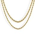 thumbnail image 1 of TINGN Layered Rope Chain Necklace for Men 18K Gold Silver Black Stainless Steel Rope Chain Necklace for Men Women Jewelry Gifts, 1 of 7