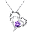 thumbnail image 1 of TINGN Love Heart Pendant Necklace for Women 925 Sterling Silver Love Heart Necklace Birthstone Jewelry Mothers Day Valentines Day Anniversary Christmas Birthday Gifts for Her Women Women, 1 of 6