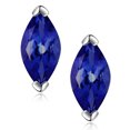 thumbnail image 1 of TINGN Marquise Cut Solitaire Birthstone Earrings for Women 18K White Gold Plated S925 Sterling Silver V Setting Birthstone Stud Earrings, 1 of 7