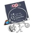 thumbnail image 1 of TINGN Memorial Jewelry Sympathy Gift Now She Flies with Butterflies Gifts Butterfly Bracelet, 1 of 5
