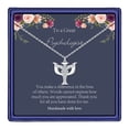thumbnail image 1 of TINGN Psychology Gifts Psi Symbol Necklace Dainty Psi Necklace Caduceus Angel Wings Pendant Necklace Best Gifts for Psychologist, 1 of 5
