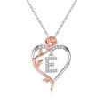 thumbnail image 1 of TINGN Rose Heart Initial Necklaces Gifts for Women Heart Letter Pendant Necklace Jewelry Valentines Anniversary Birthday Gifts for Her, 1 of 8