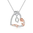 thumbnail image 1 of TINGN Rose Heart Initial Necklaces Gifts for Women Heart Letter Pendant Necklace Jewelry Valentines Christmas Birthday Gifts for Her, 1 of 9