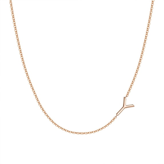 TINGN S925 Sterling Silver Initial Necklacess for Women Rose/Silver Initial Necklaces