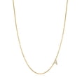 thumbnail image 1 of TINGN Sideways Initial Necklace for Women 14k Gold Filled Tiny Cubic Zirconia Necklace, 1 of 5