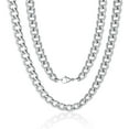 thumbnail image 1 of TINGN Silver Chain for Men 10mm 34 Inch Stainless Steel Silver Cuban Link Chain Necklace for Men, 1 of 6