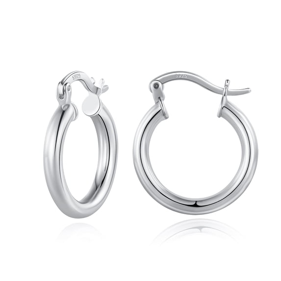 Tingn Small Rose Hoop Earrings Hypoallergenic Mini Chunky Open Hoops Earrings Graduation Gifts for Women