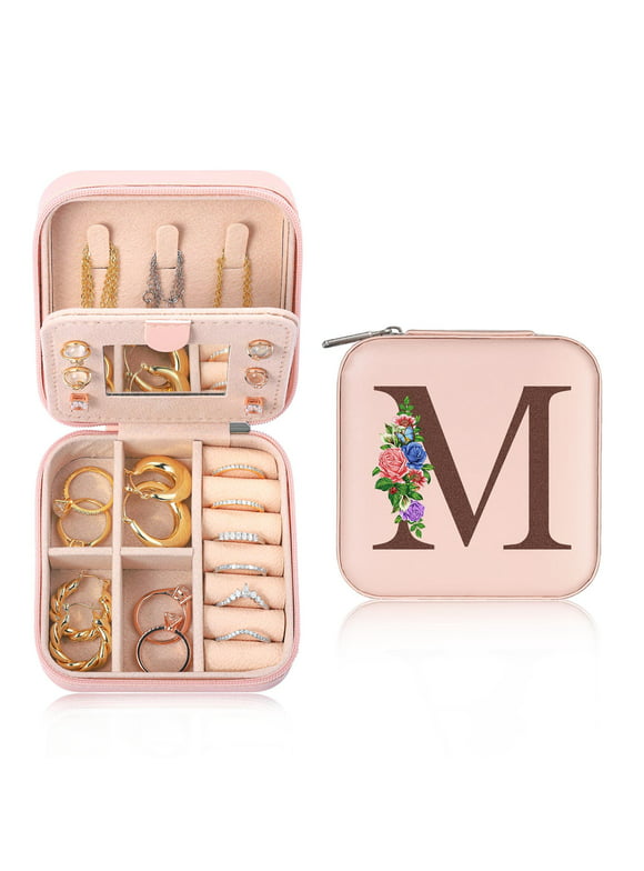 TINGN Small Travel Jewelry Case Jewelry Box Jewelry Organizer Vacation Essentials Travel Accessories for Women Teacher Appreciation Gifts for Women