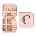 thumbnail image 1 of TINGN Small Travel Jewelry Case Travel Portable Jewelry Box for Ring Earring Necklace Bracelet Organizer Storage Holder Boxes with Mirror Gifts for Women Teen Girls, 1 of 8