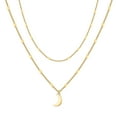 thumbnail image 1 of TINGN Starlit Gold Choker Necklaces for Women 14K Gold Plated Hammered Starlit Moon Necklace, 1 of 5