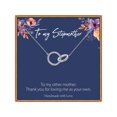 thumbnail image 1 of TINGN Stepmother Gifts Two Circles Necklace Stepmom Mothers Day Gifts Step Mom Gifts, 1 of 5