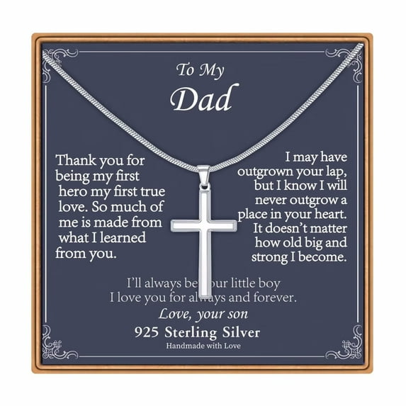 TINGN Sterling Silver Cross Necklace Gifts for Men Cross Necklace Snake Chain for Men Anniversary Valentines Day Gifts for Him Fathers Day Christmas Gifts for Dad Son Boyfriend
