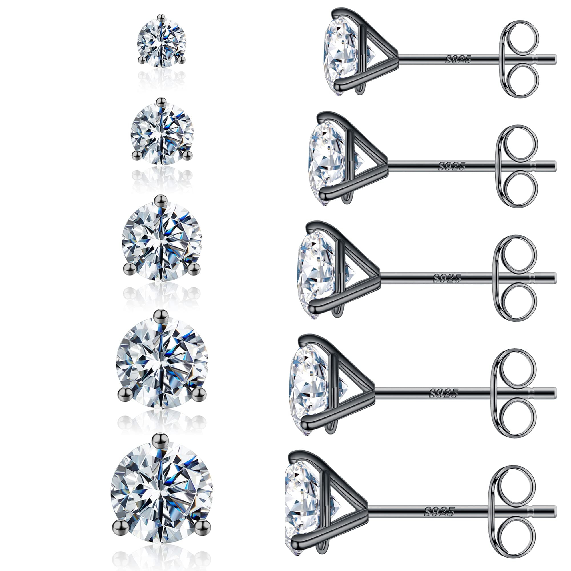 TINGN Stud Earrings Sets for Women S925 Sterling Silver Post ...