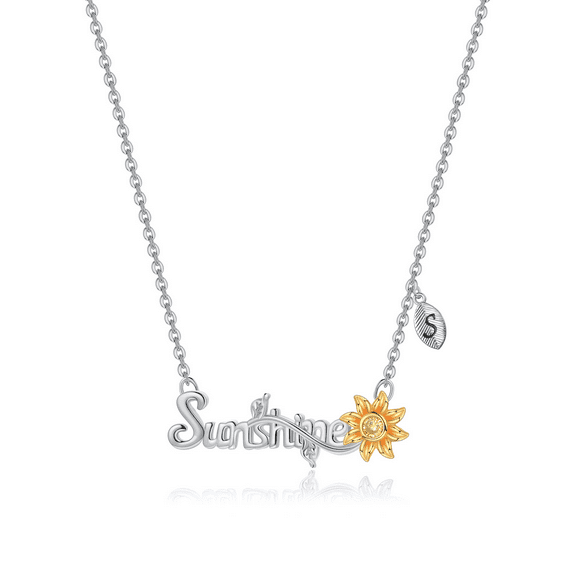 TINGN Sunflower Necklace Gifts for Women 14k Gold Plated Sunflower Necklace Sunflower