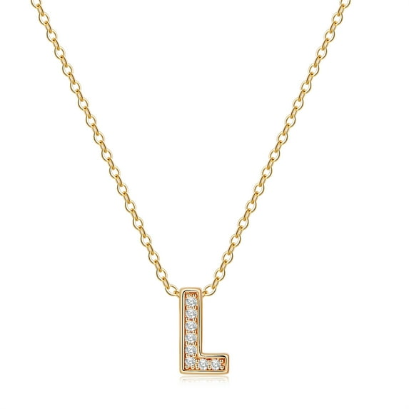 TINGN Tiny Initial Necklace for Women Cubic Zirconia Letter Initial Pendant Monogram Necklace