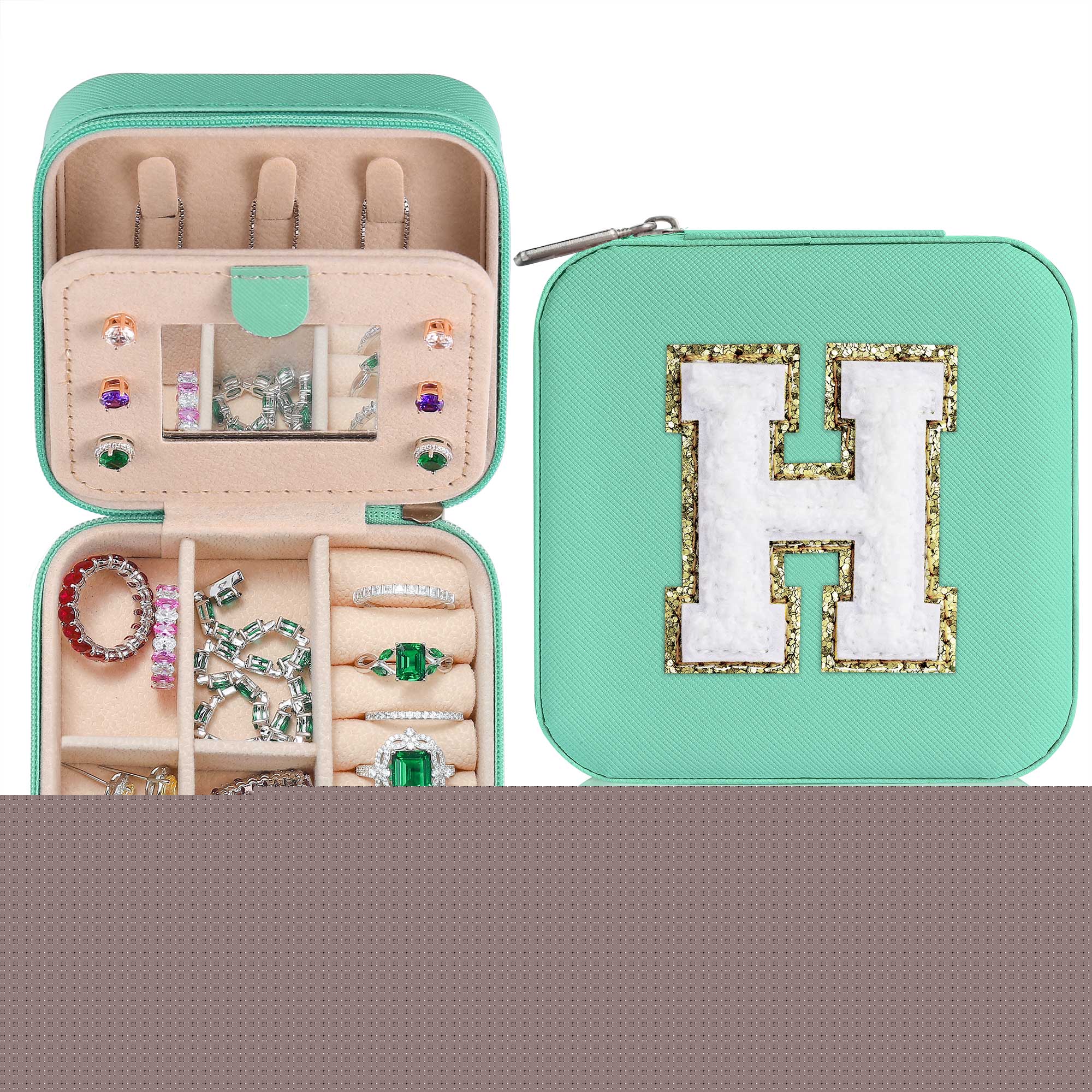 TINGN Travel Jewelry Case Small Jewelry Box Vacation Essentials Travel Accessories for Women Portable Jewelry Organizer Box Gifts for Women Girls