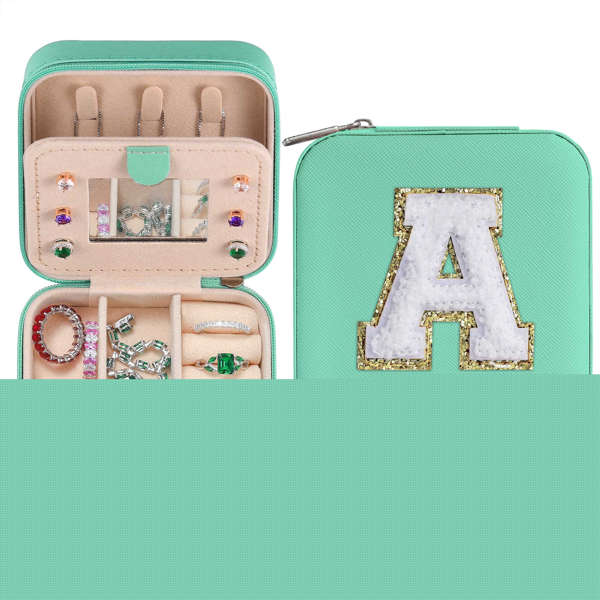 TINGN Travel Jewelry Case Small Jewelry Box Vacation Essentials Travel Accessories for Women Portable Jewelry Organizer Box Gifts for Women