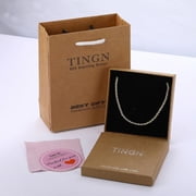 TINGN Twisted Rope Choker Necklace Dainty Minimalist Chain for Women Adjustable Length Trendy Everyday Jewelry Gift