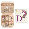 thumbnail image 1 of TINGN Unicorn Initial Jewelry Box, Personalized Gift Valentines Day Gift Women, 4-16 Year Old Women Gift, 1 of 7