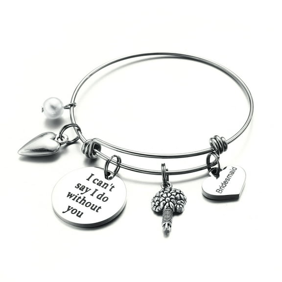 TINGN Wedding Gifts for Bridesmaid Bracelets Expandable Wire Bangle Bracelet