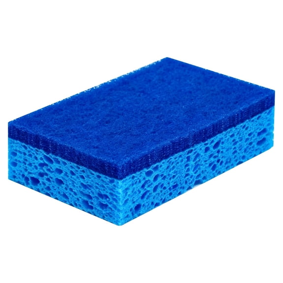 TINGXIN 2Pcs Household Kitchen Sponge Scrubber Brush (Kitchen Sponges, Scrub Sponges), Dual-Sided Scrub Super Absorbent Non-Scratch Safe Scouring Pads for Dishwashing Sink Cleaning Countertop