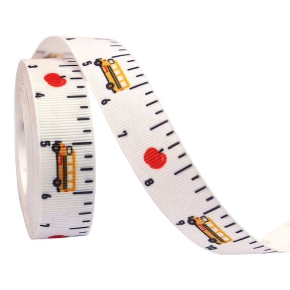 TINGXIN 2cm X 10Yd Ruler Ribbon Roll (2cm Ruler Ribbon,Measuring Tape Ribbon), Ruler Ribbon Teacher Appreciation Craft School Themed Ribbon Ruler Pattern Ribbon Roll for Back to School Classroom