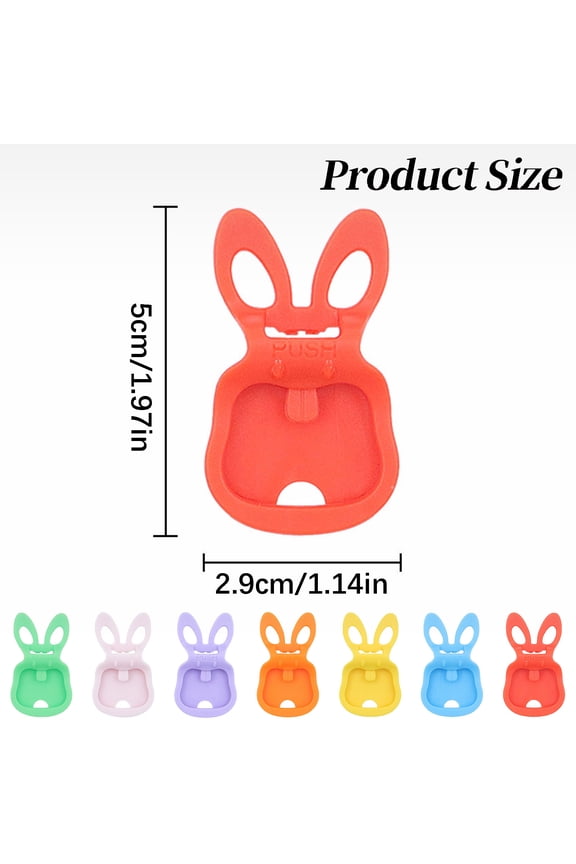 7-Color Mixed Rabbit-Shaped Soda Can Opener Set (Bottle Opener, Cap Opener), Effortless Opening Portable Keychain Finger-Friendly Design Twist-Off Opener for Beer Party Kitchen Gadget
