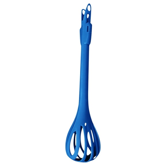 TINGXIN Blue 3-In-1 Egg Beater and Food Clip Tool (Multipurpose Kitchen Tongs, Cooking Tongs), 3-In-1 Tool Slide-To-Lock Serrated Firm Grip Serving Tongs for Cooking Salad Buffet