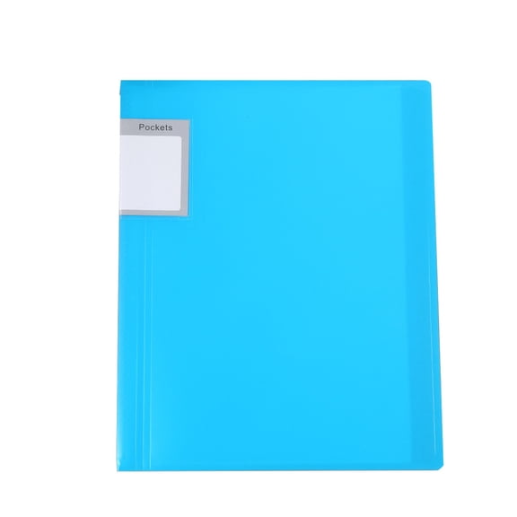 TINGXIN Blue Display Book 30 Pockets, A4 Sheet Protector Binder with Plastic Sleeves, 12.58" X 19.68" Soft Cover File Folder for Student Test Papers, Presentation Portfolio Organizer, 1 Unit