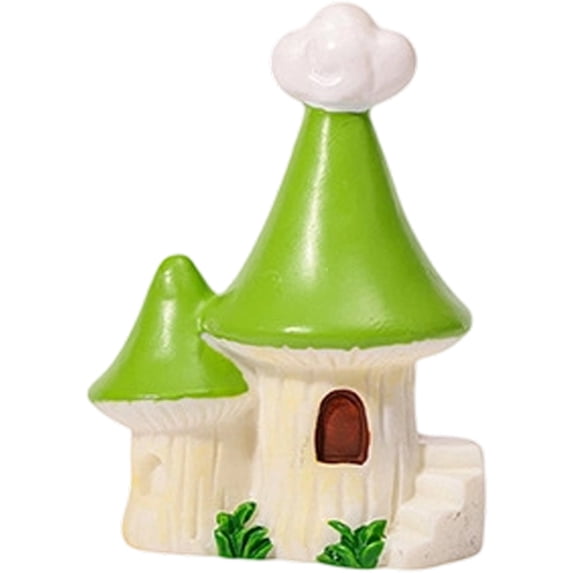 TINGXIN Diy Miniature Mushroom Resin House H (Miniature Mushroom Resin House, Fairy Garden House), Miniature Scene Decor Dollhouse Accessories Resin Dollhouse for Terrarium Fish Tank