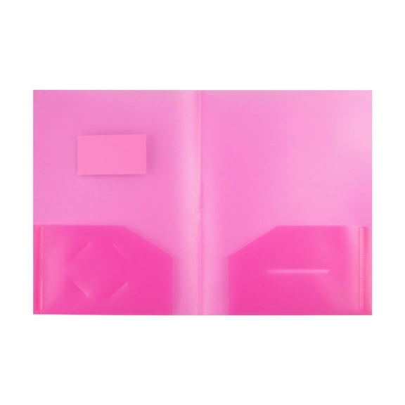 TINGXIN Great 2-Pocket Poly Folder with Tag, Tear-Resistant & Waterproof Prong Fasteners Durable Pocket Folder, Letter Size, Purple