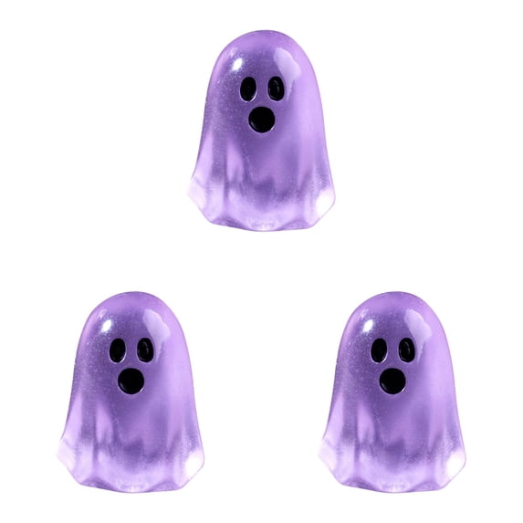 TINGXIN Mini Halloween Figurines, Glow-In-The-Dark Ghost Figurines Small Gift, Adorable Non-Scary, for Party Favors & Treasure Hunt, (Style C, 3Pcs)