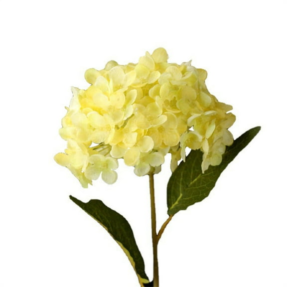 TINGXIN Single Branch Artificial Hydrangea Silk Flower for Single Artificial Yellow Hydrangea Silk Flower - Artificial Hydrangea, Wedding Decor