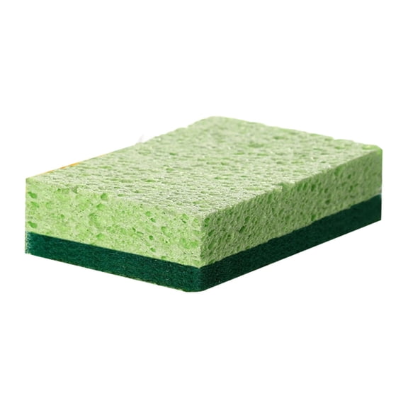 TINGXIN Single Wood Pulp Dishwashing Sponge Scrubber (Kitchen Sponges, Scrub Sponges), Scratch-Free Scrub Super Absorbent Quick-Drying Scouring Pads for Dishwashing Sink Cleaning Countertop