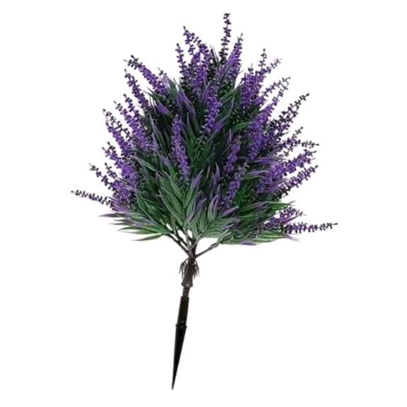 TINGXIN Solar Powered Led Lavender Stake Light (Solar Lavender Stake Light,Led Garden Stake), Artificial Flowers with Leds Outdoor Garden Decor Solar Powered Flower Light for Wedding Garden