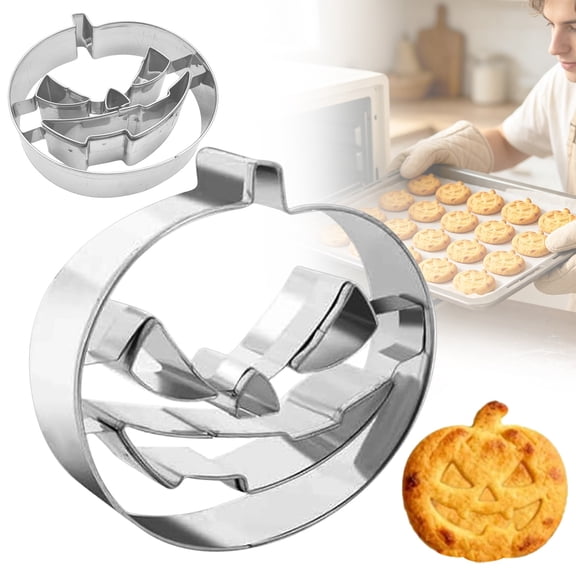 TINGXIN Stainless Steel Halloween Cookie Cutter, Metal Shape Cutter for Fall Holiday Baking, Durable Dishwasher-Safe Cookie Cutters, Precision Edge for Fondant and Cookie Dough, 1PC(7.8*7.5CM)