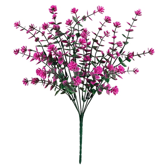 TINGXIN Uv Resistant Artificial Shrub Camellia Eucalyptus for Indoor/Outdoor Decor, Simulated Flower, Lotus, 1 Bundle